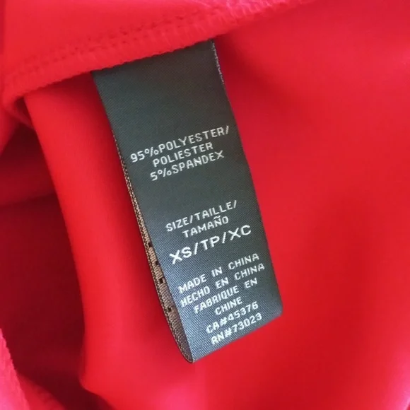 Bright Red Sleeved Dress XS - Picture 6 of 6